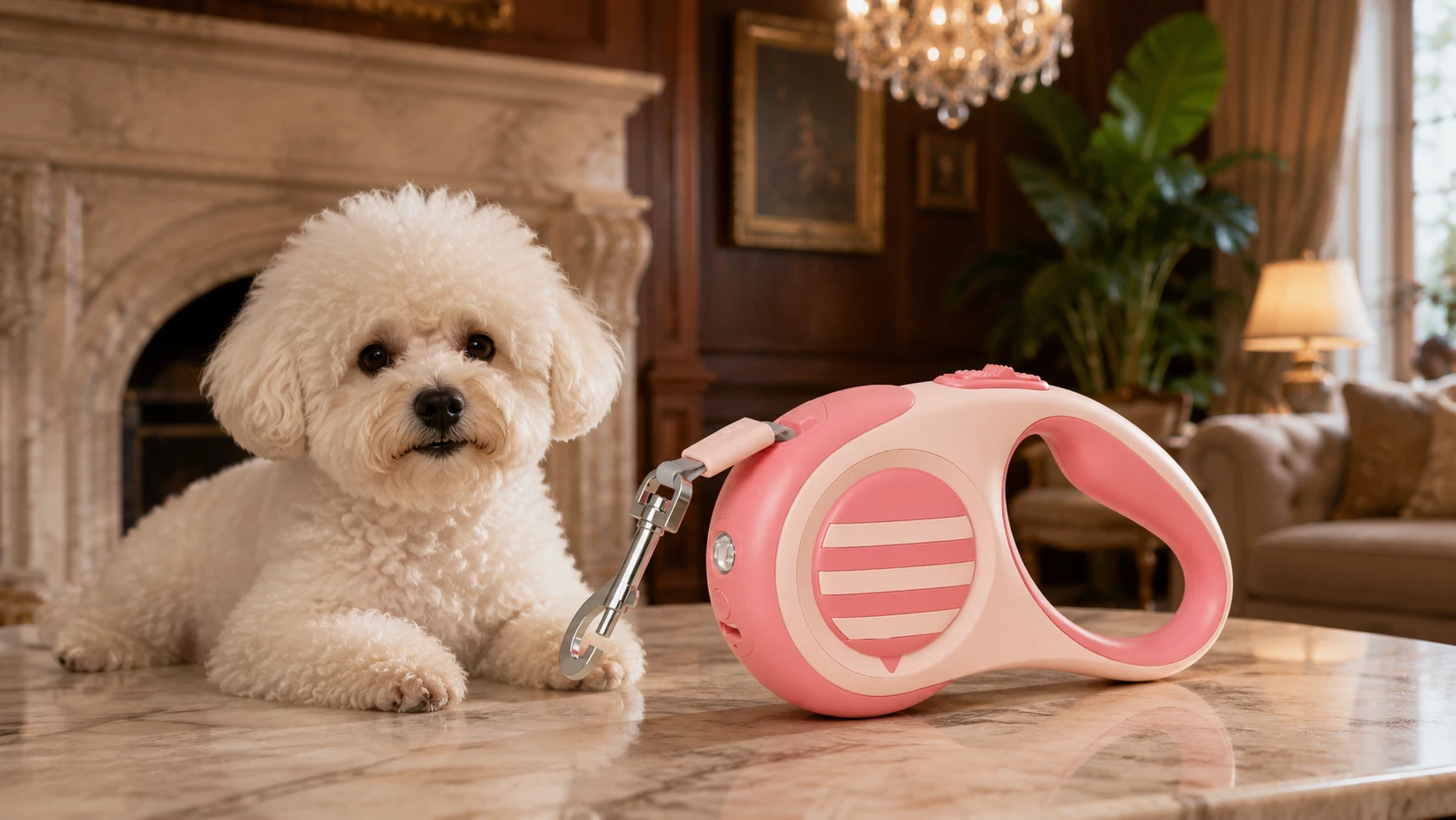 Retractable Dog Leash with One-Button Brake · GuardHound DOG