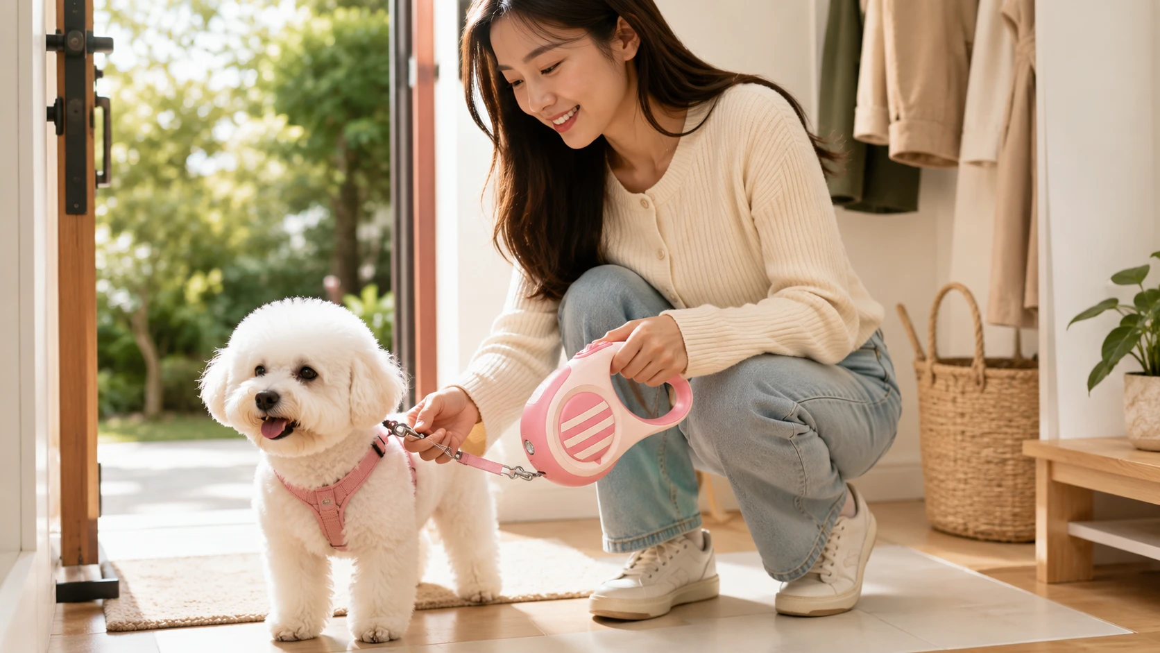 Retractable Dog Leash with One-Button Brake · Ergonomic Handle · GuardHound DOG