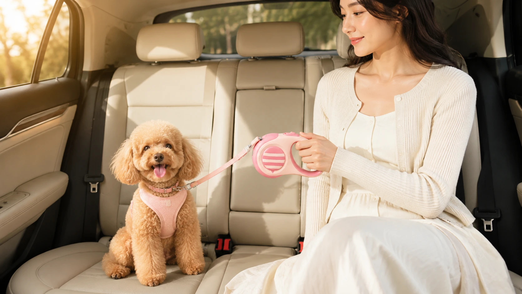 Retractable Dog Leash with One-Button Brake · Smooth Extension Control · GuardHound DOG