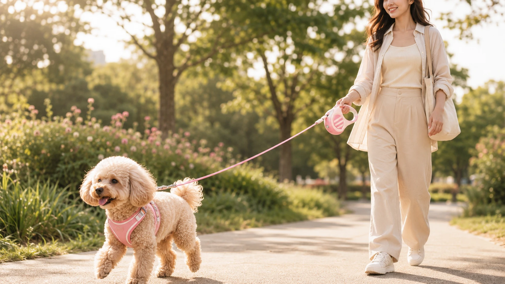 Retractable Dog Leash with One-Button Brake · Living Room Bonding · GuardHound DOG