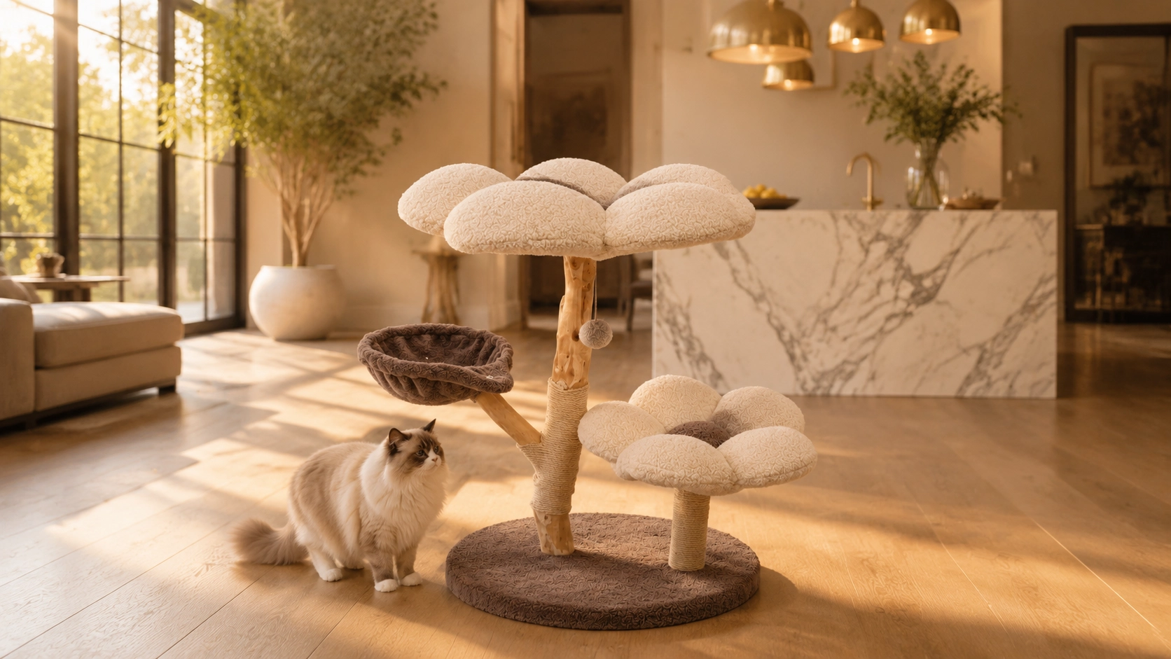 Fruitwood Blossom Cat Tree · GuardLynx
