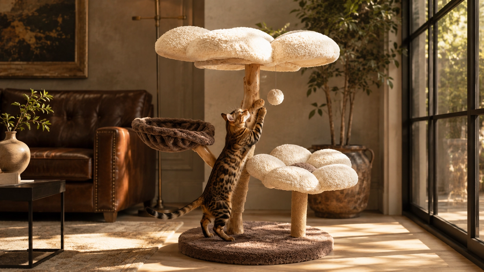 Fruitwood Blossom Cat Tree · Afternoon Climbing Session · GuardLynx