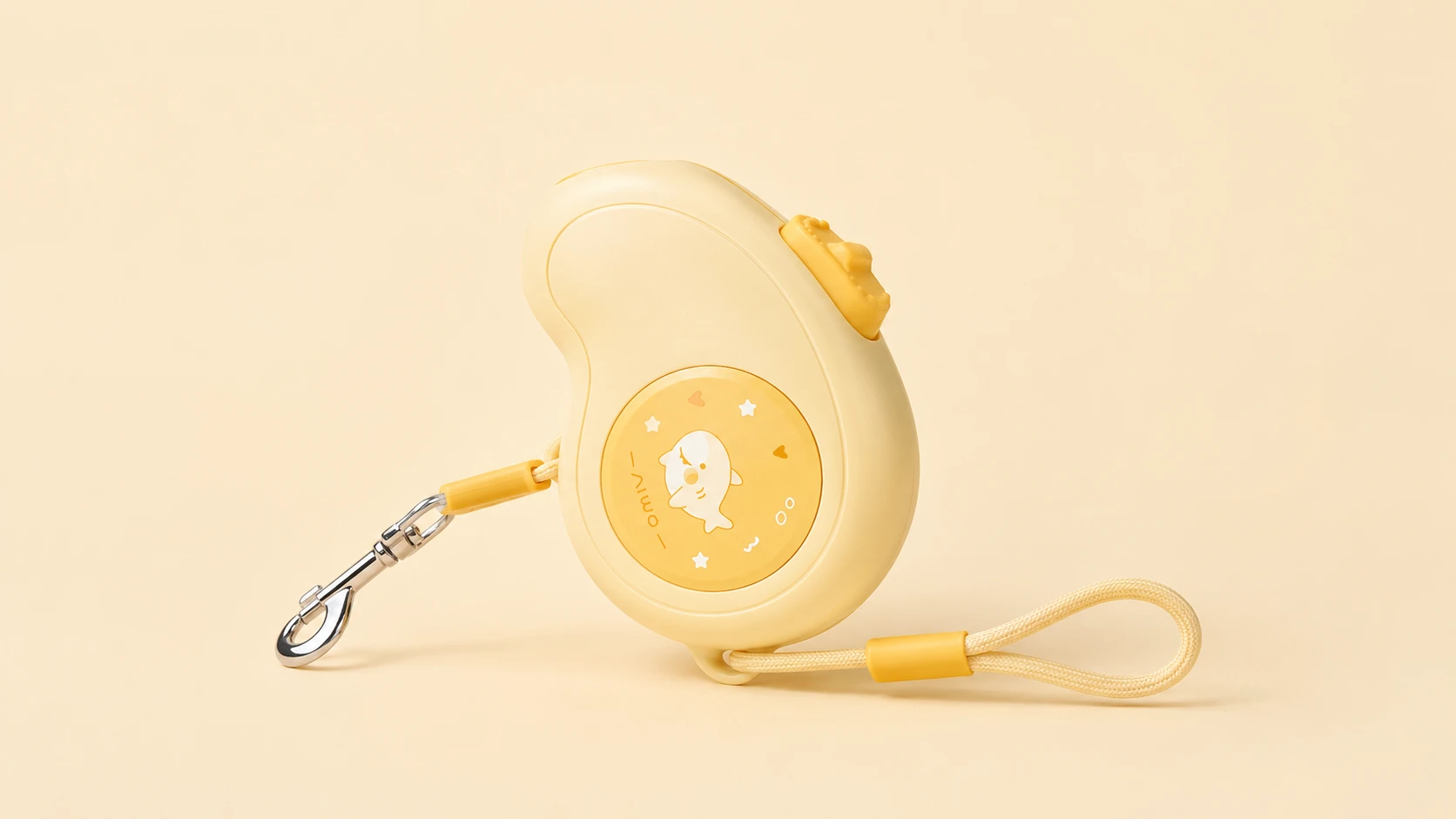 White Shark Auto Retractable Dog Leash · Cream Apricot · GuardHound DOG