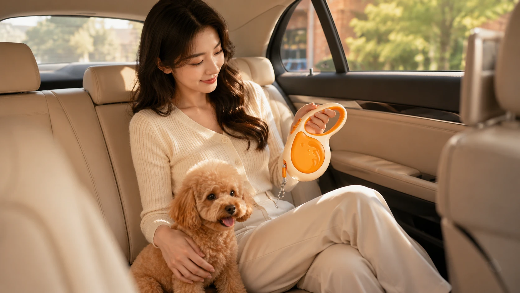 WhaleFlex Retractable Dog Leash with LED Light · LED Night Light · GuardHound DOG