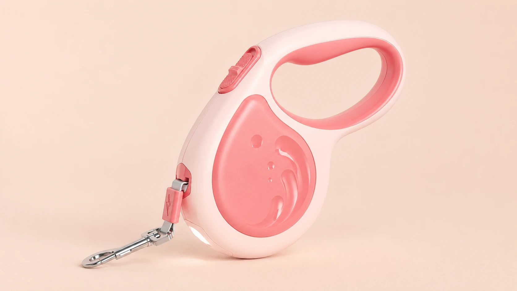 WhaleFlex Retractable Dog Leash with LED Light · Coral Pink · GuardHound DOG