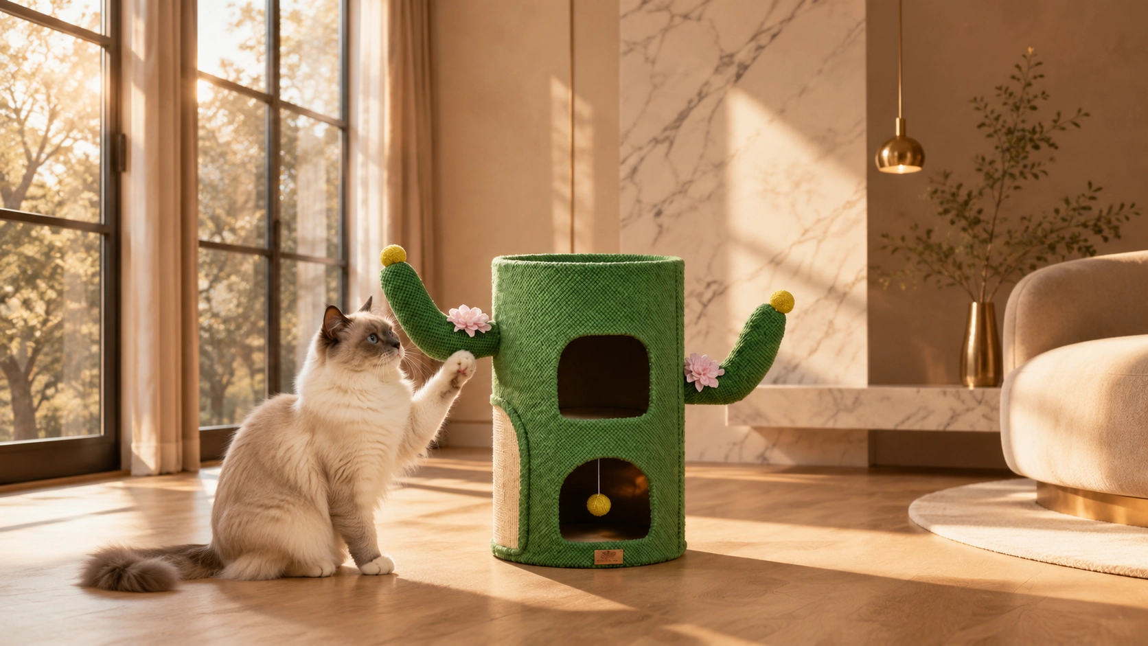 Cactus Sisal Cat Cave Scratcher · GuardLynx