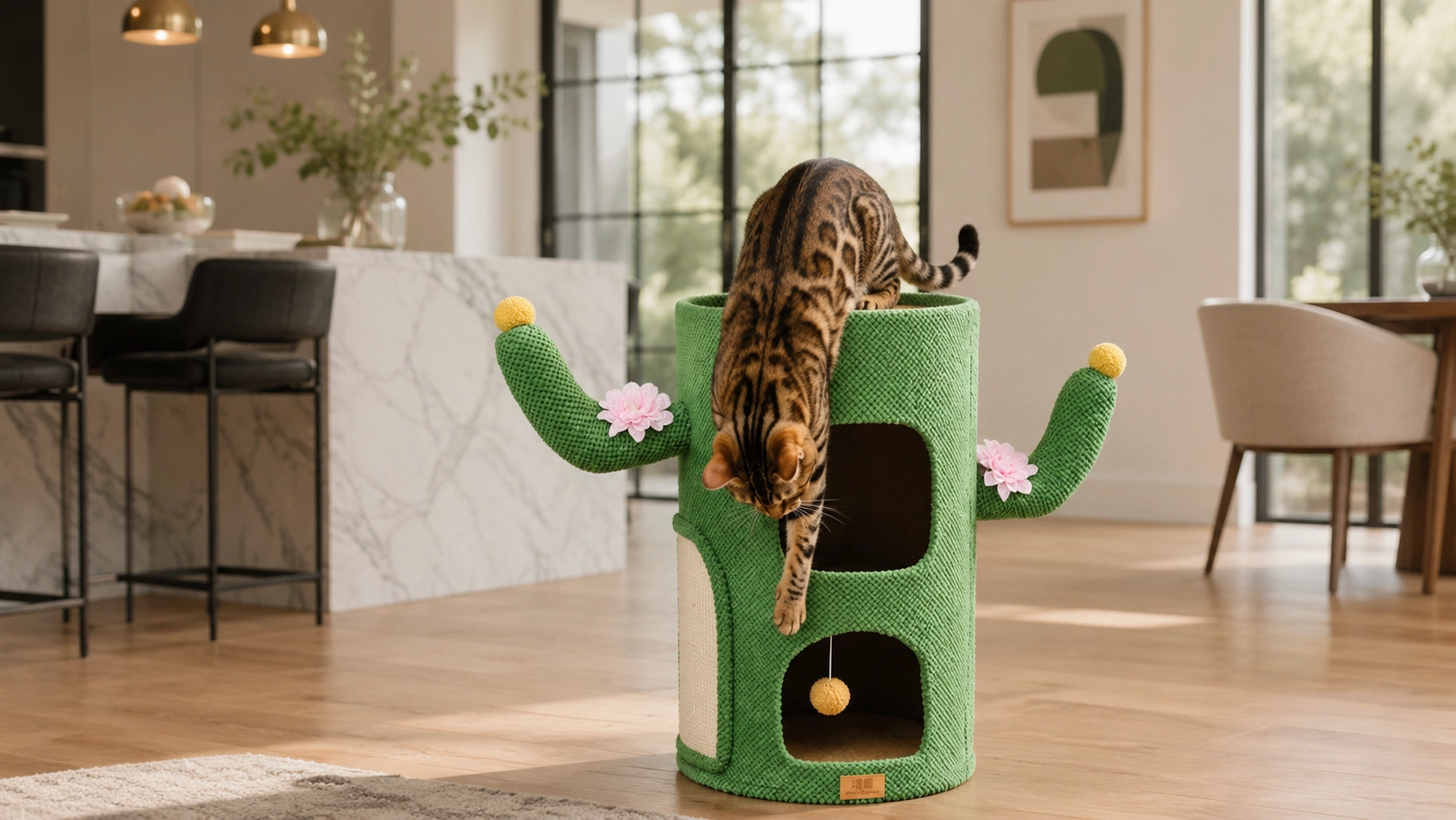 Cactus Sisal Cat Cave Scratcher · Natural Sisal Material · GuardLynx
