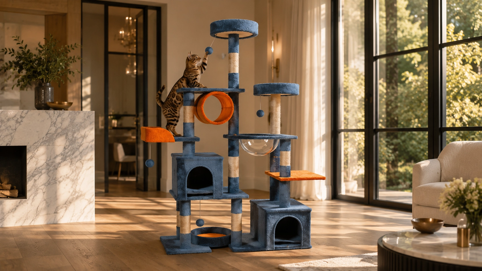 Grand Castle Cat Tree Tower · Sisal Scratching Posts · GuardLynx
