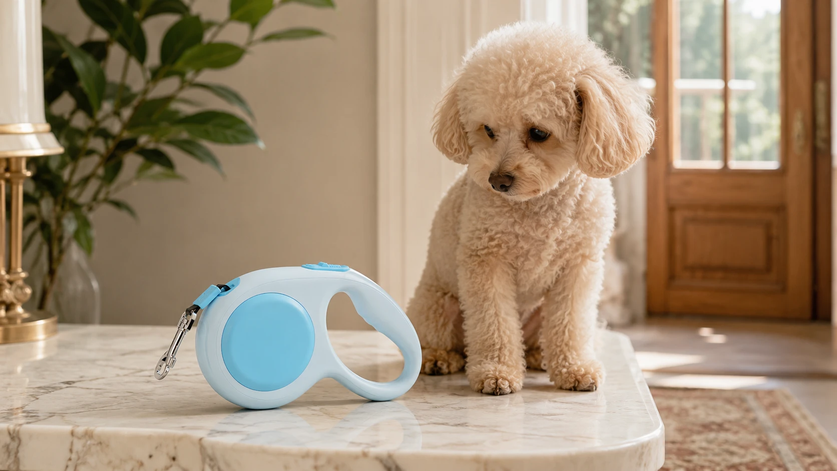 GuardHound Auto-Release Retractable Dog Leash · One-Touch Lock Safety · GuardHound DOG
