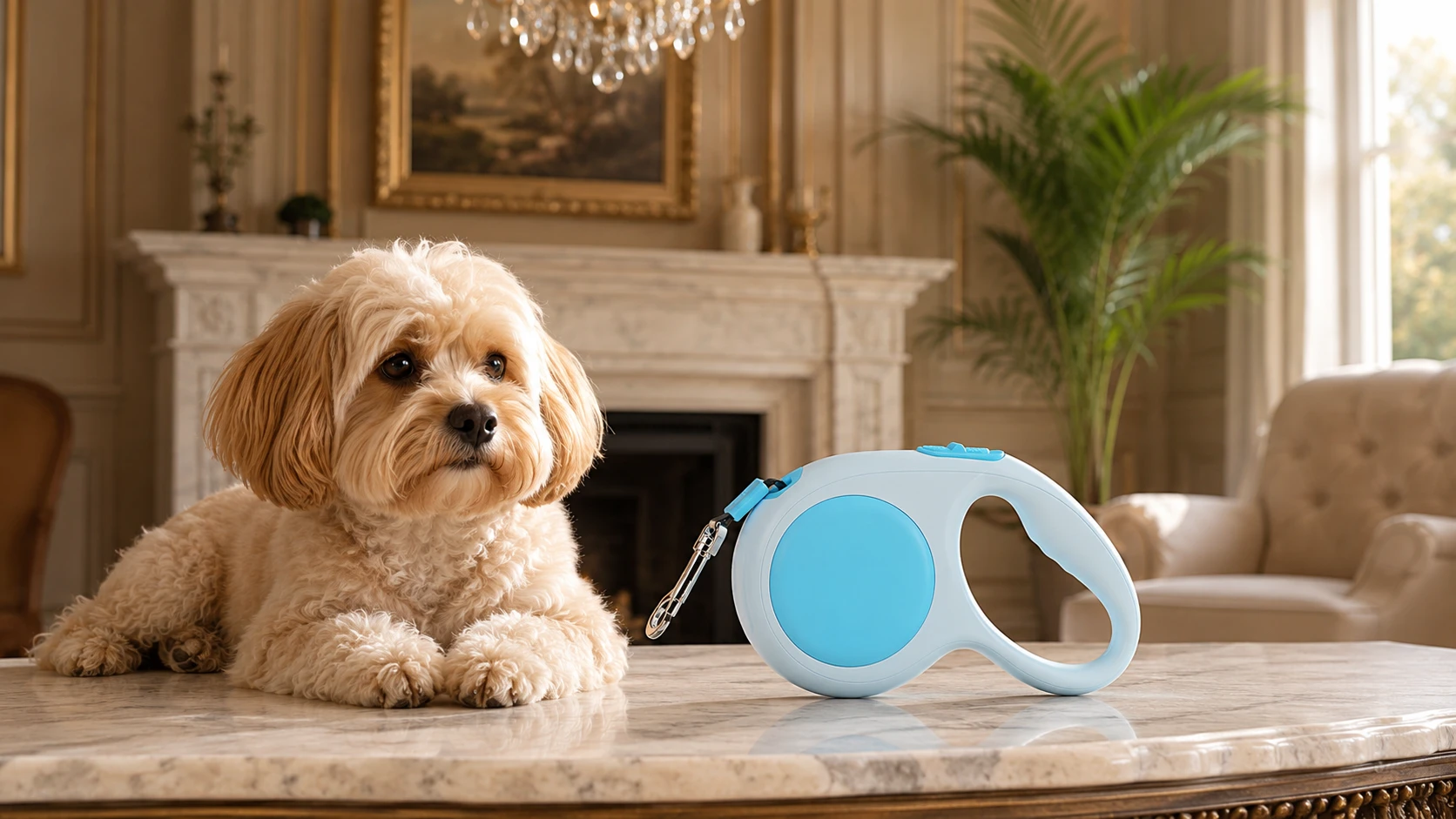 GuardHound Auto-Release Retractable Dog Leash · Free Run in the Backyard · GuardHound DOG