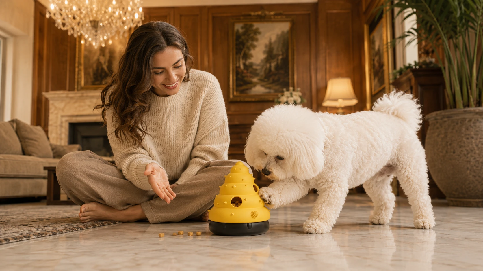 Spiral Hide & Seek Treat Toy · Evening Puzzle Time · GuardHound DOG