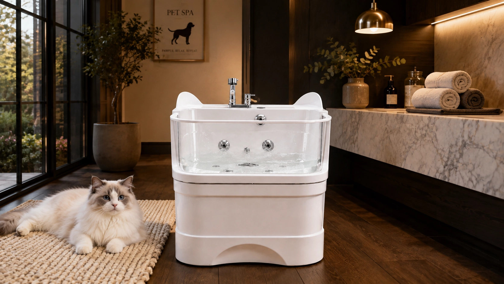 PetSPA Ozone Bathtub Mini · Temperature Control · GuardLynx