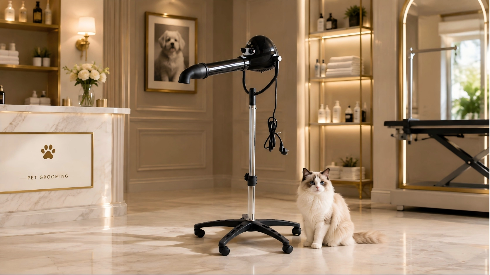 Vertical Ionic Quiet Pet Grooming Dryer · GuardLynx