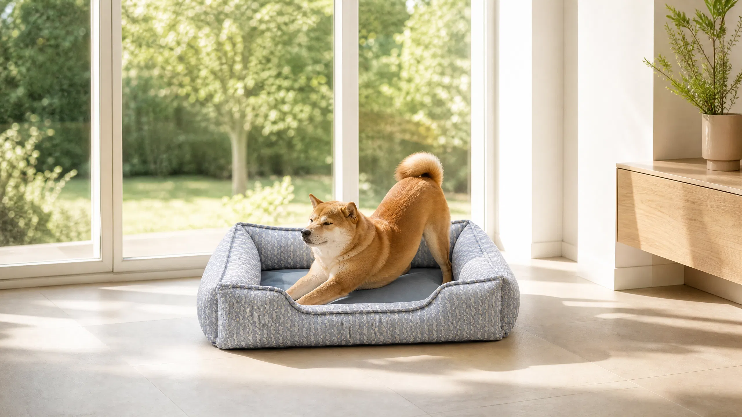 Luxury Memory Foam Dog Bed · Breathable Fabric · GuardHound DOG