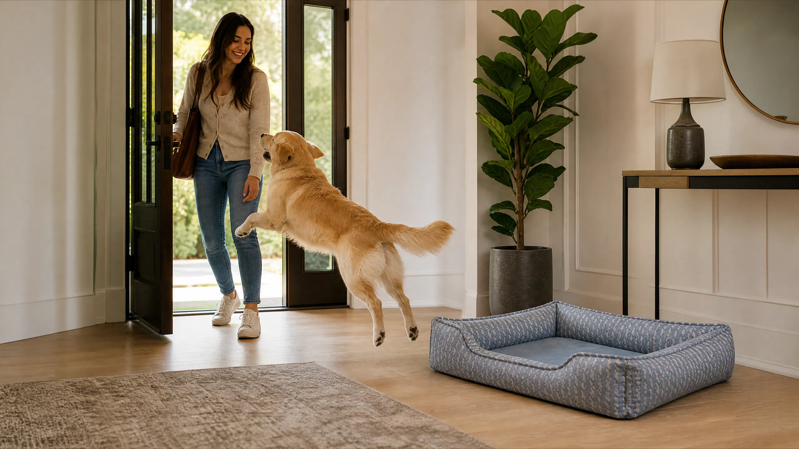 Luxury Memory Foam Dog Bed · Cozy Evening · GuardHound DOG