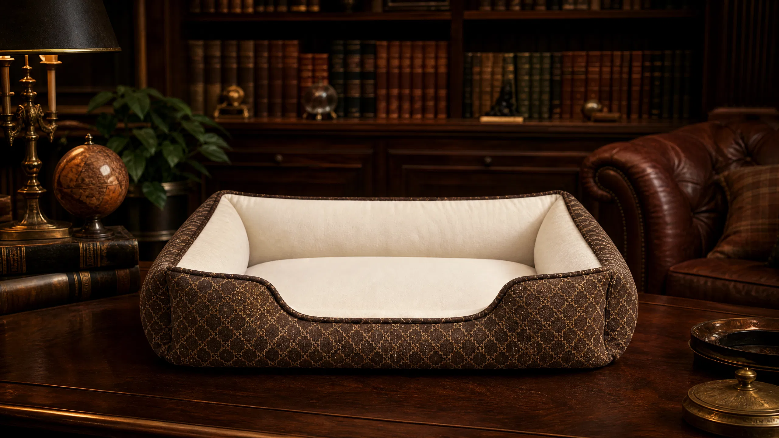 Luxury Memory Foam Dog Bed · Mocha Brown · GuardHound DOG