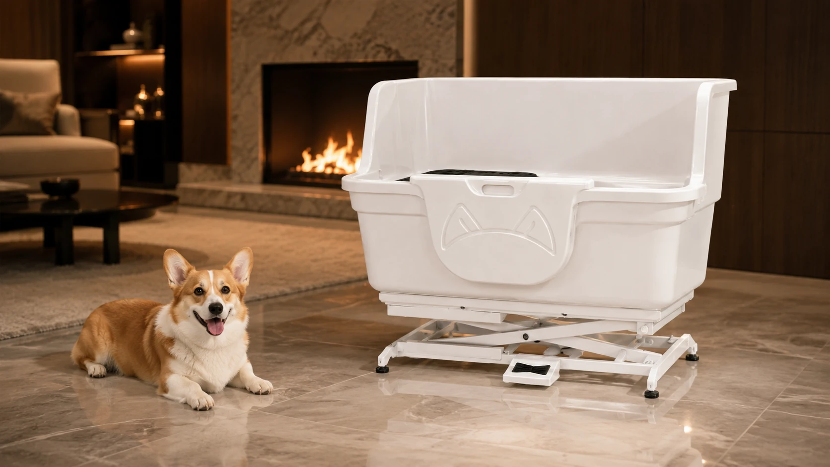 Electric Lift Single-Door Dog Bathing Station · Foldable Space Saver · GuardHound DOG