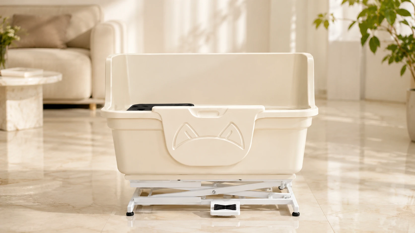 Electric Lift Single-Door Dog Bathing Station · Warm Sand · GuardHound DOG
