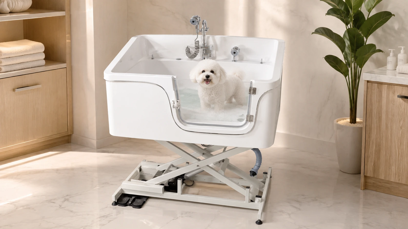 GuardHound Pet Spa Bubble Bath Tub · Consistent Warmth · GuardHound DOG