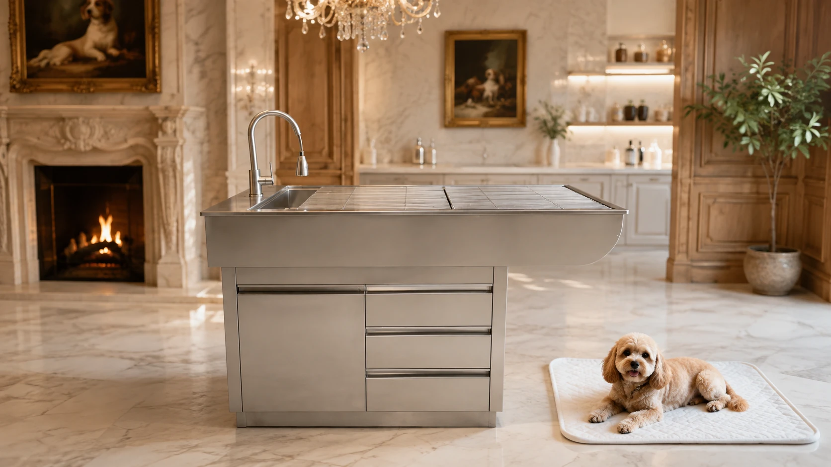 Smart Veterinary Treatment Table with Scale · GuardHound DOG