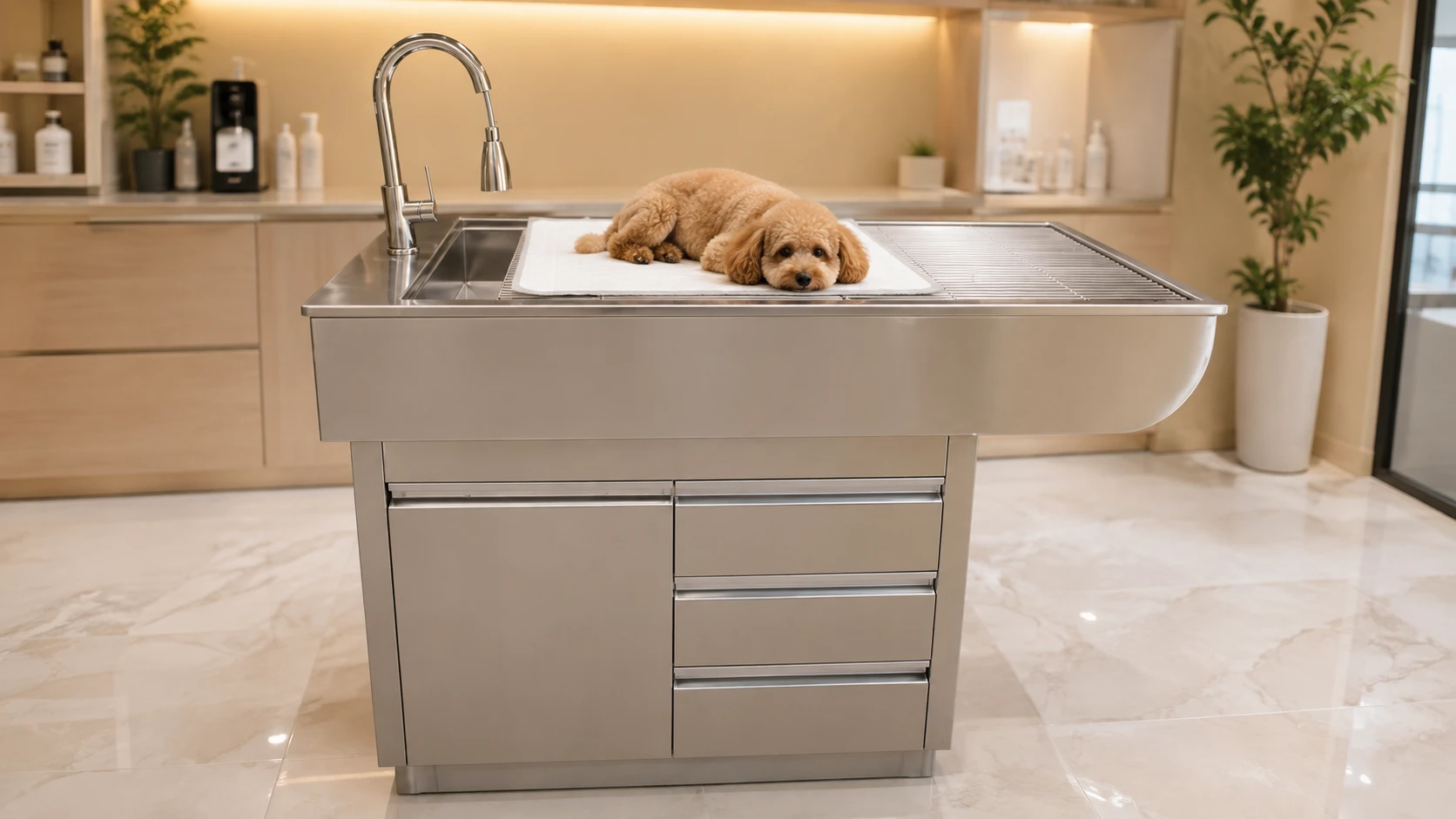 Smart Veterinary Treatment Table with Scale · Electric Lift · GuardHound DOG