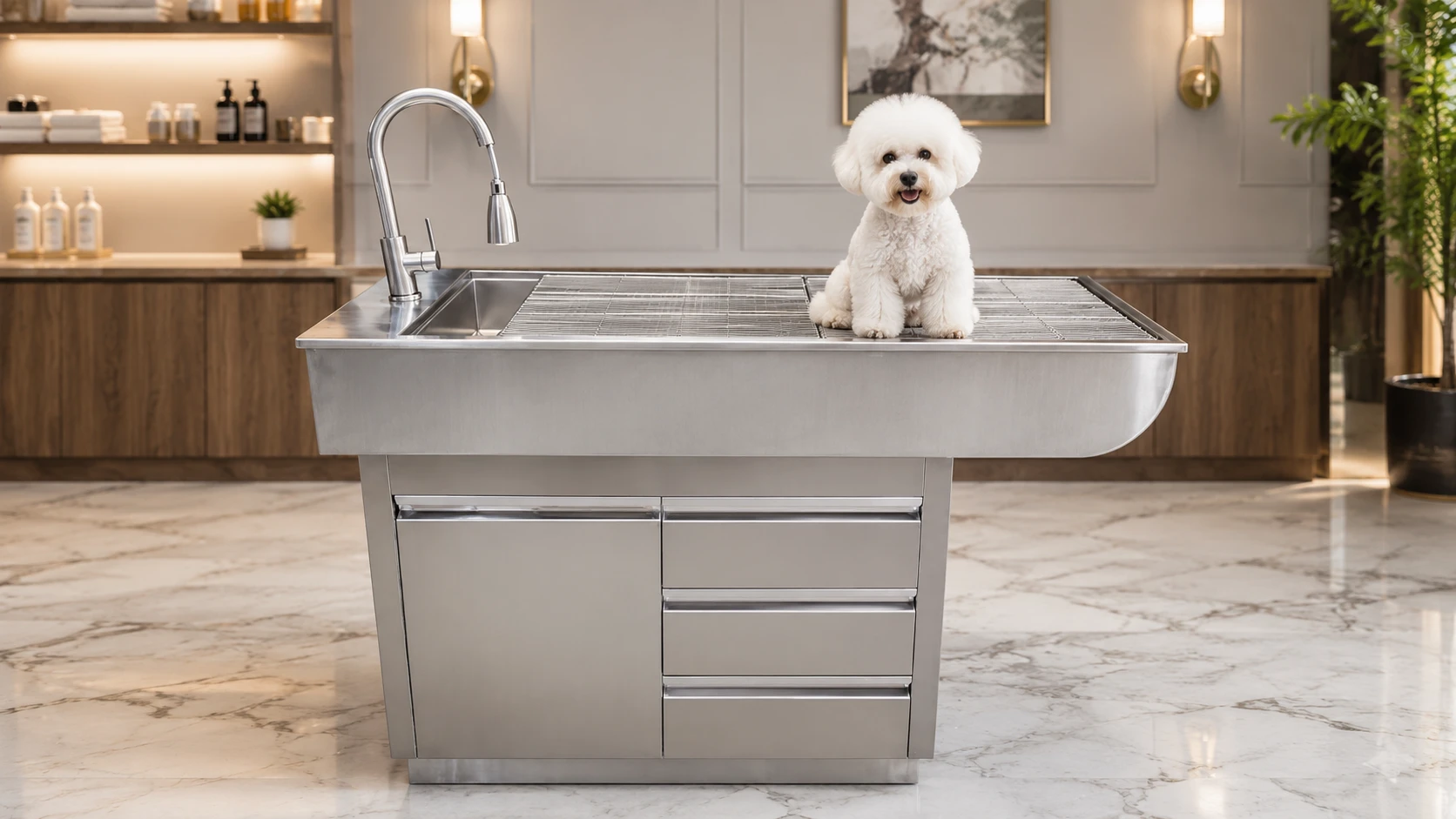 Smart Veterinary Treatment Table with Scale · Heated Surface · GuardHound DOG