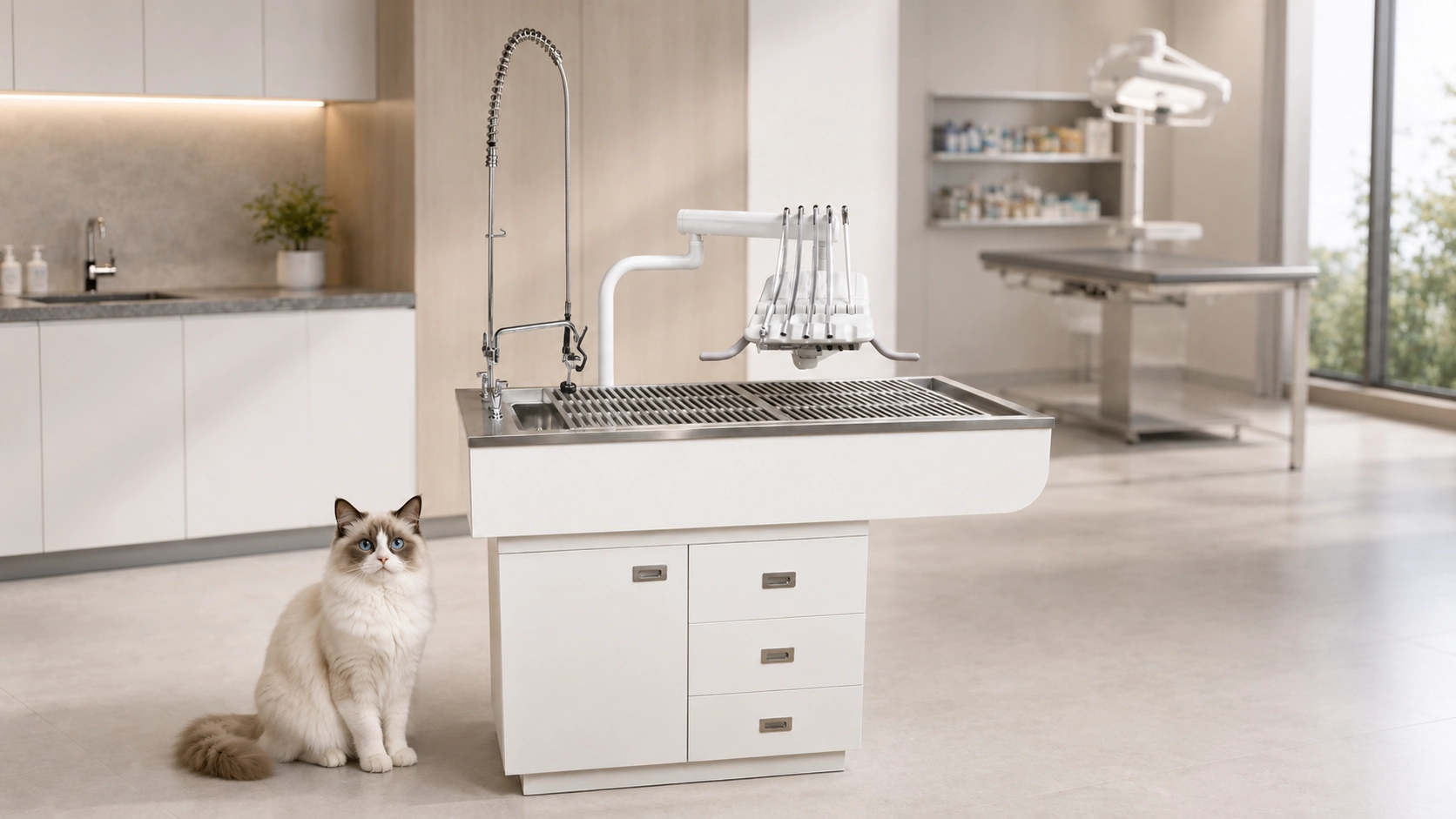 GuardLynx Electric Vet Dental Table · One-Touch Electric Lift · GuardLynx
