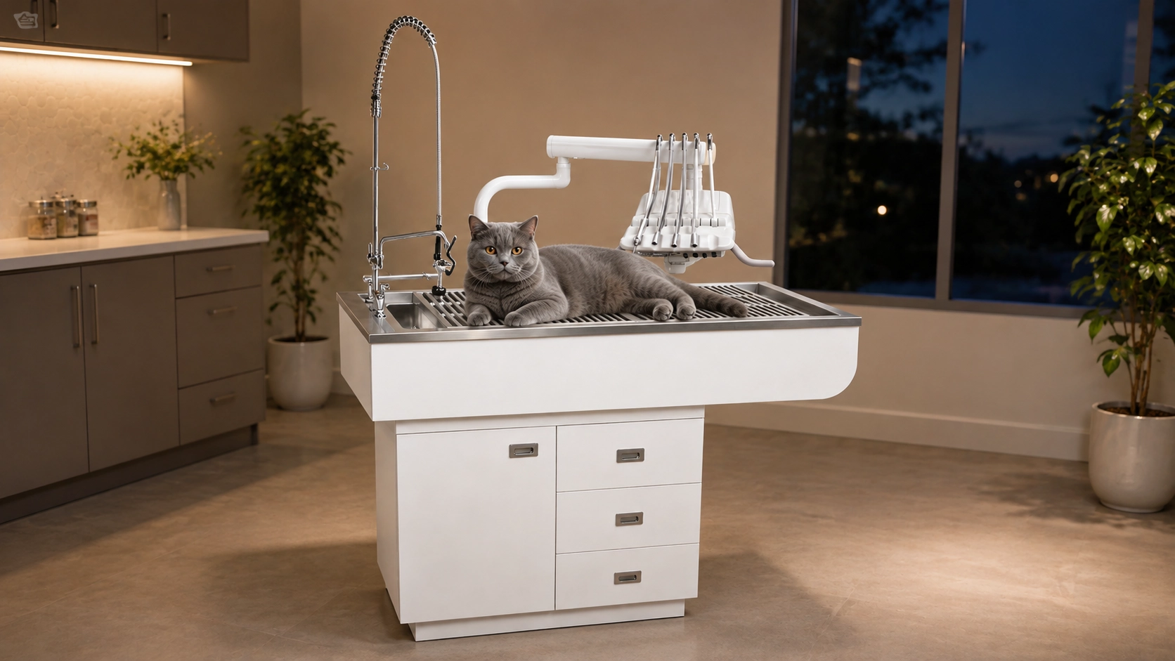 GuardLynx Electric Vet Dental Table · Cozy Evening · GuardLynx