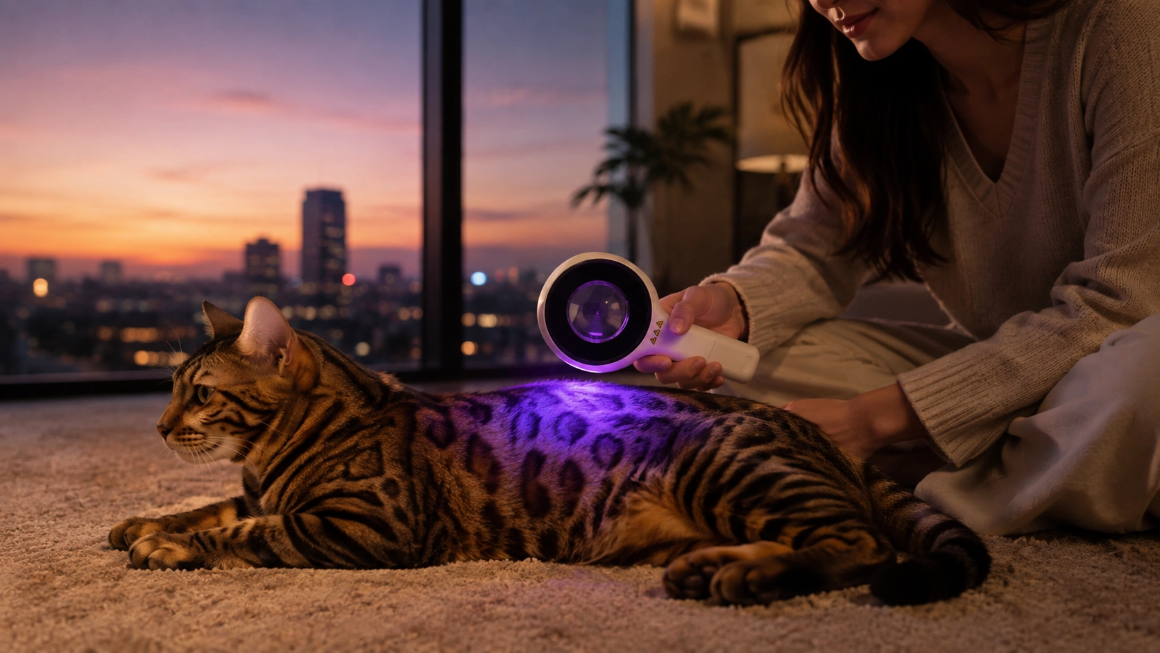 Smart Wood's Lamp Pet Skin Detector · Window Side Check · GuardLynx