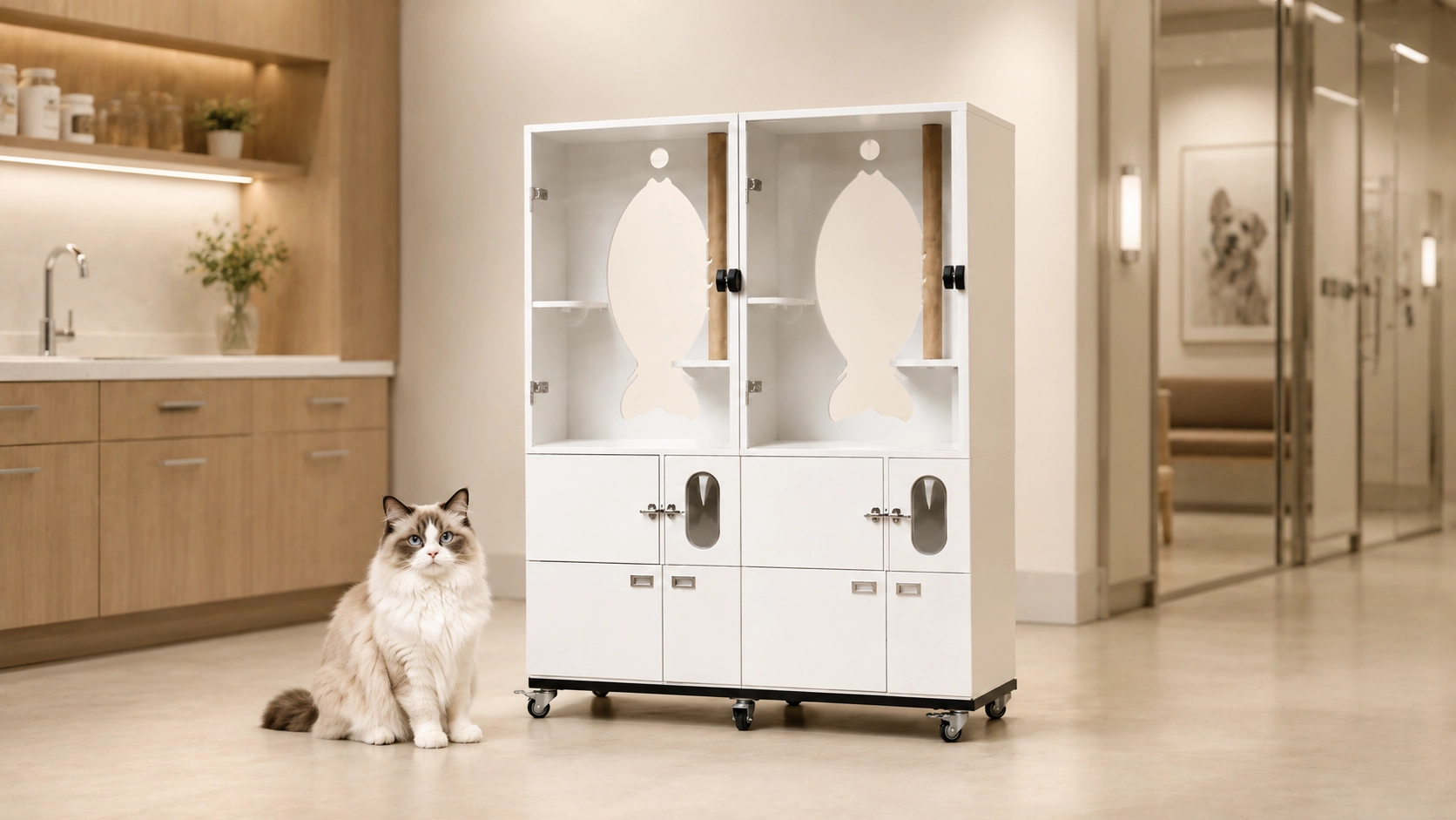 Luxury Cat Condo with Sturdy Steel Frame · GuardLynx