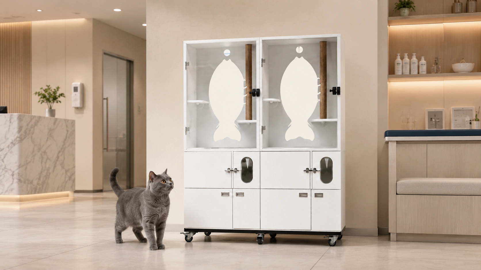 Luxury Cat Condo with Sturdy Steel Frame · Spacious Multi-Level · GuardLynx
