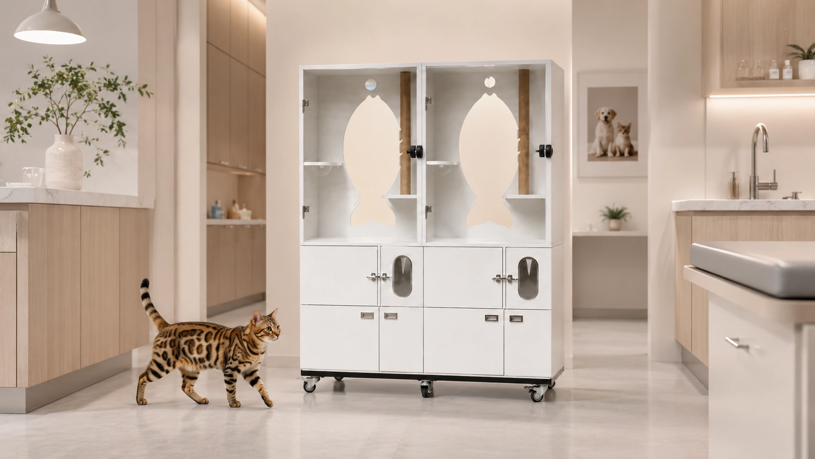 Luxury Cat Condo with Sturdy Steel Frame · Easy to Clean · GuardLynx