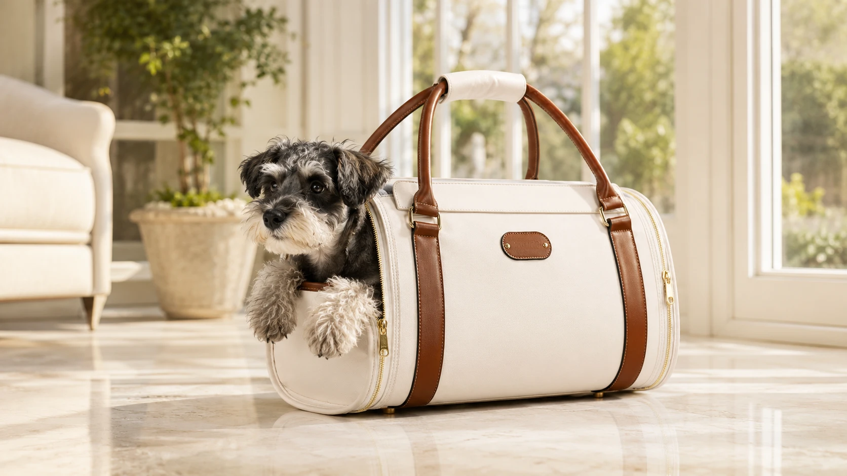 Luxury Pet Carrier Travel Bag · Breathable Mesh Windows · GuardHound DOG