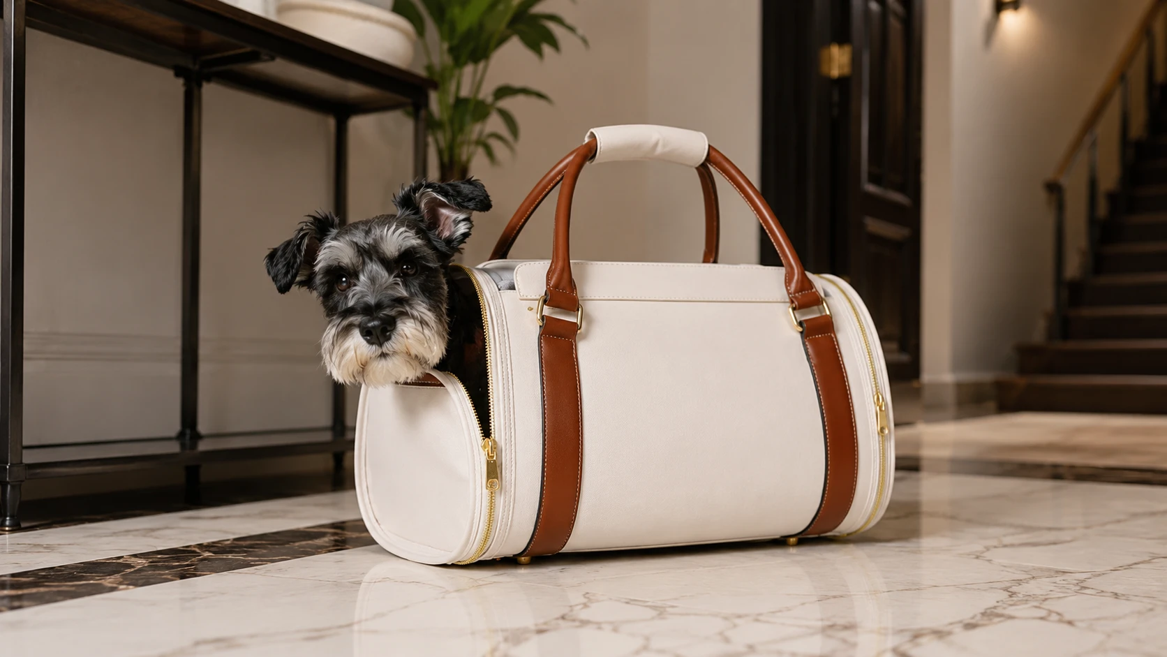 Luxury Pet Carrier Travel Bag · Foldable Design · GuardHound DOG