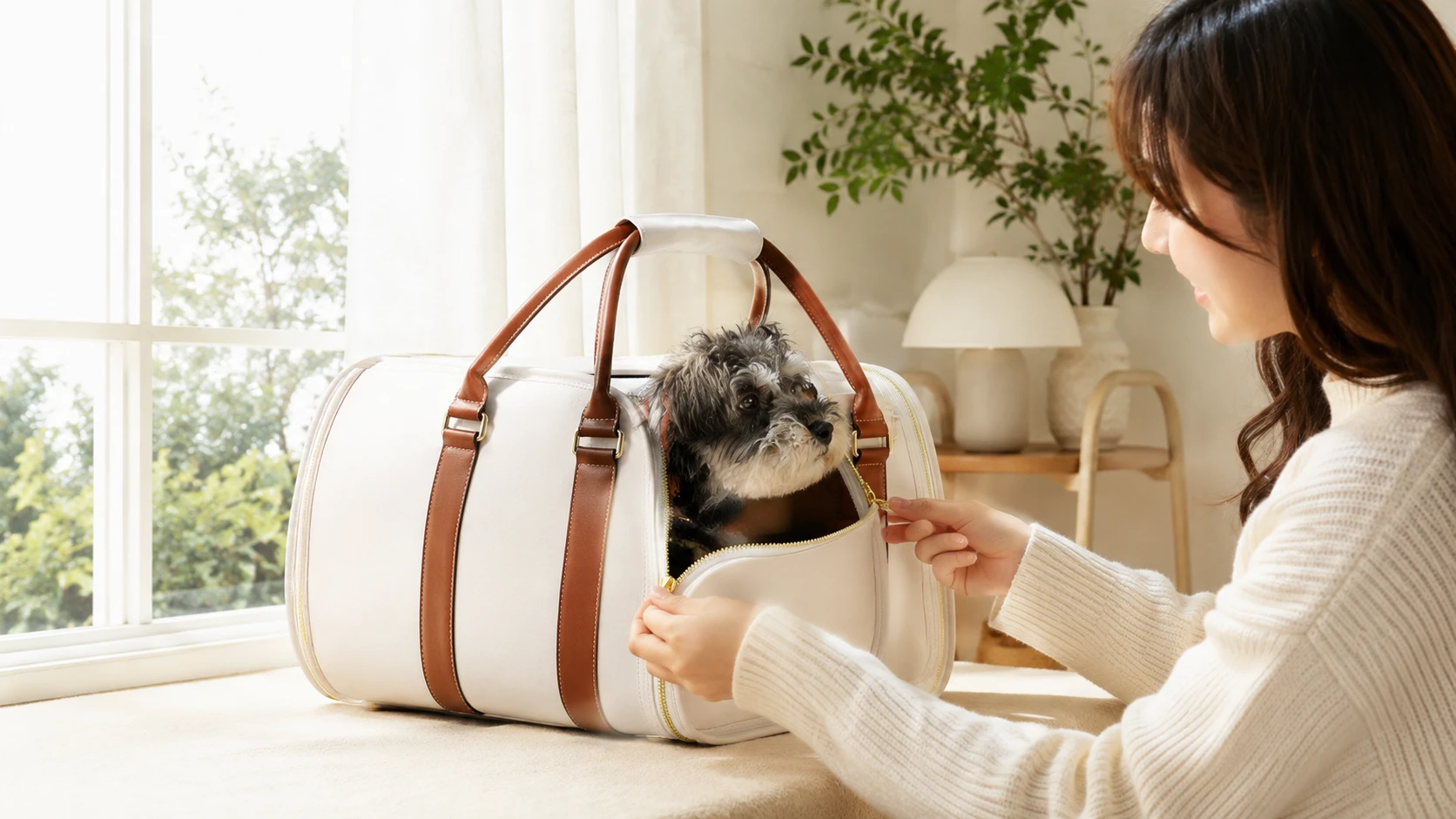 Luxury Pet Carrier Travel Bag · Evening Return · GuardHound DOG