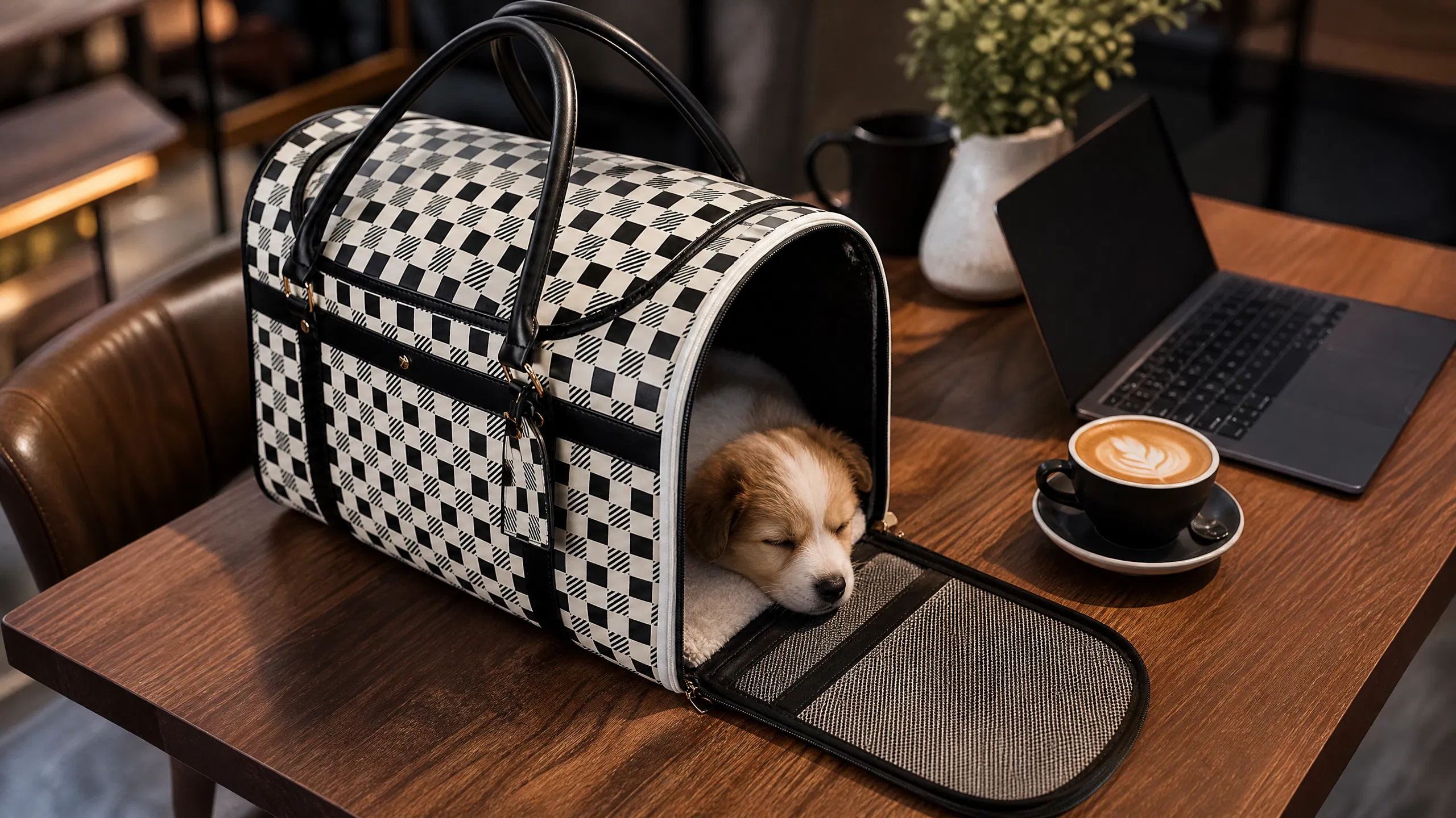 GuardHound Luxury Multi-Function Pet Travel Bag · Breathable Mesh Window · GuardHound DOG