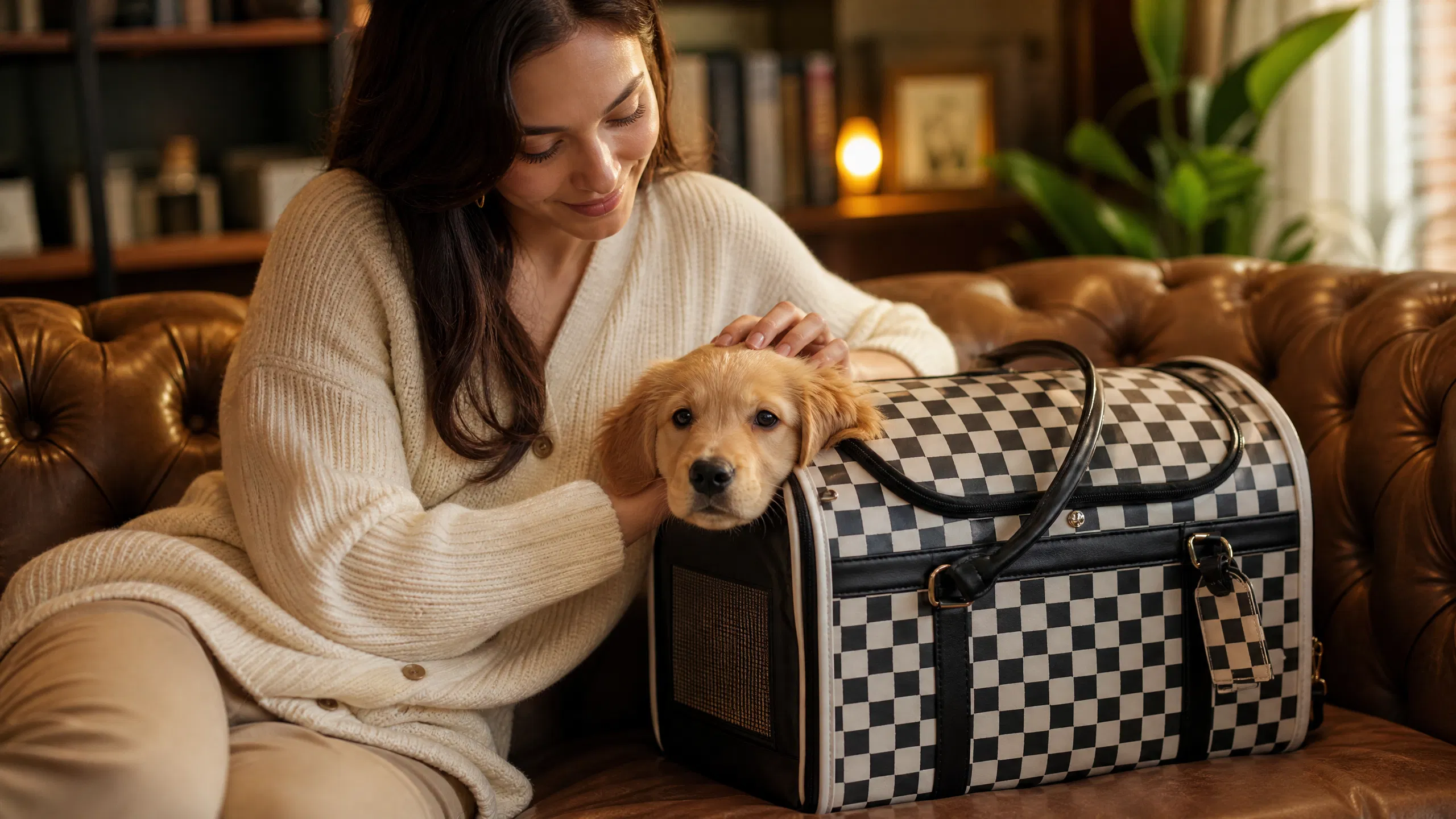 GuardHound Luxury Multi-Function Pet Travel Bag · Living Room Lounging · GuardHound DOG