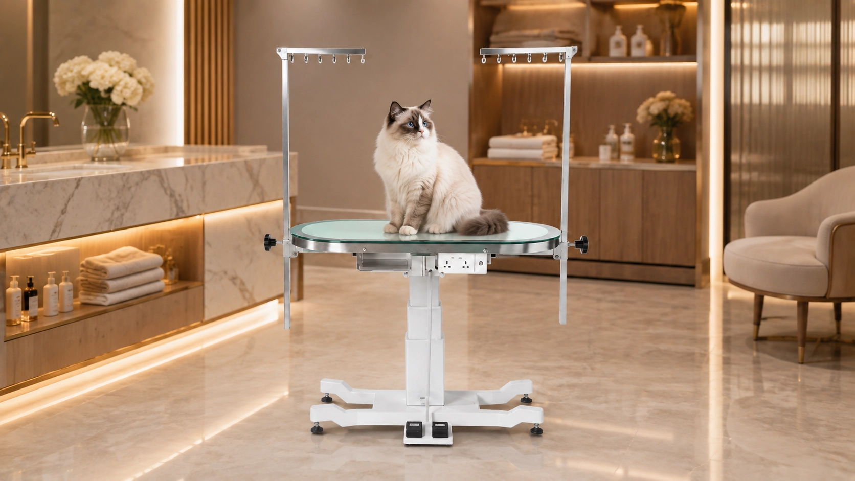 Luxury Lift Grooming Table with LED Light · GuardLynx