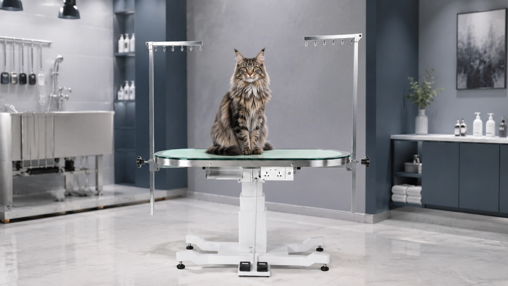 Luxury Lift Grooming Table with LED Light · LED Lighting · GuardLynx