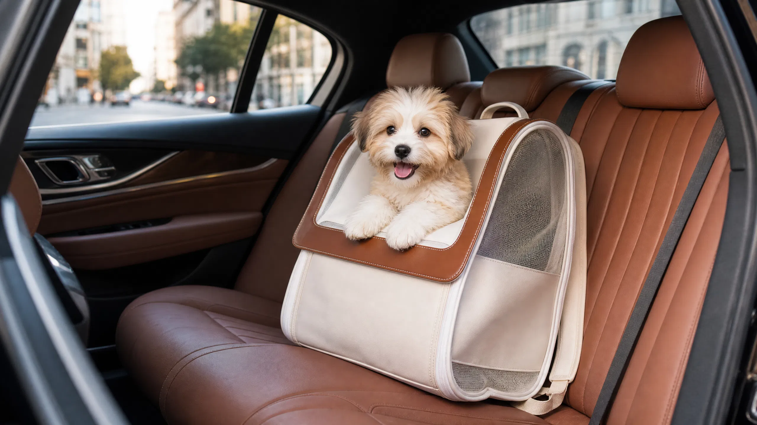 GuardHound Luxury Breathable Pet Carrier Backpack · Panoramic Views · GuardHound DOG