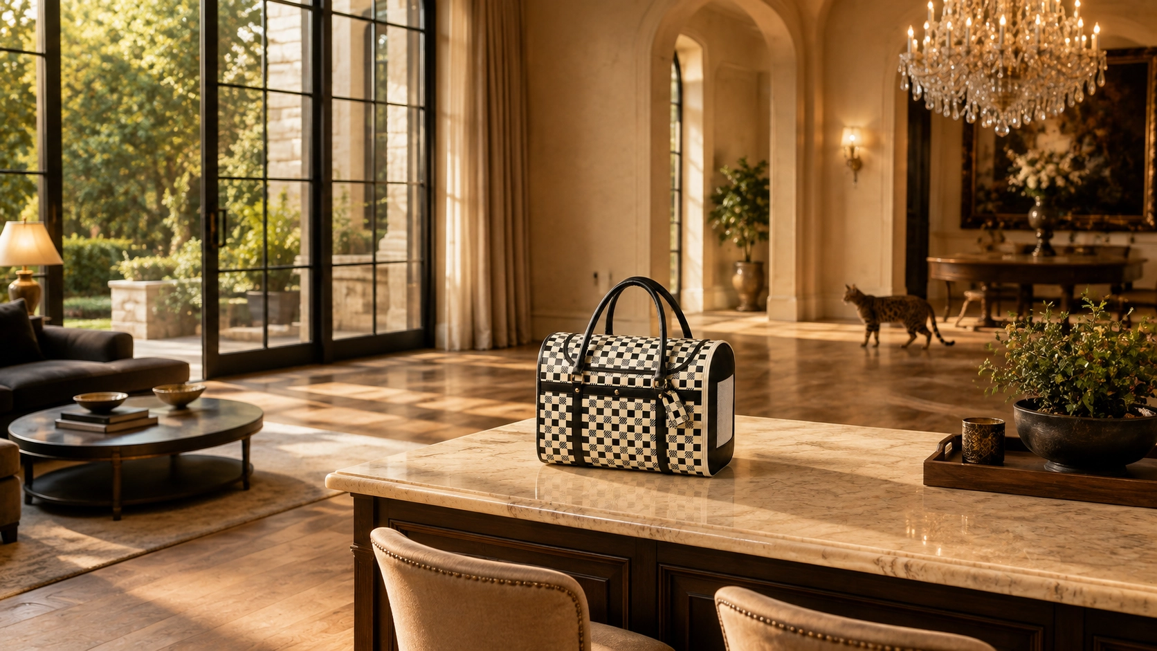 Premium Leather Cat Carrier Handbag · Detail image 1 · GuardLynx