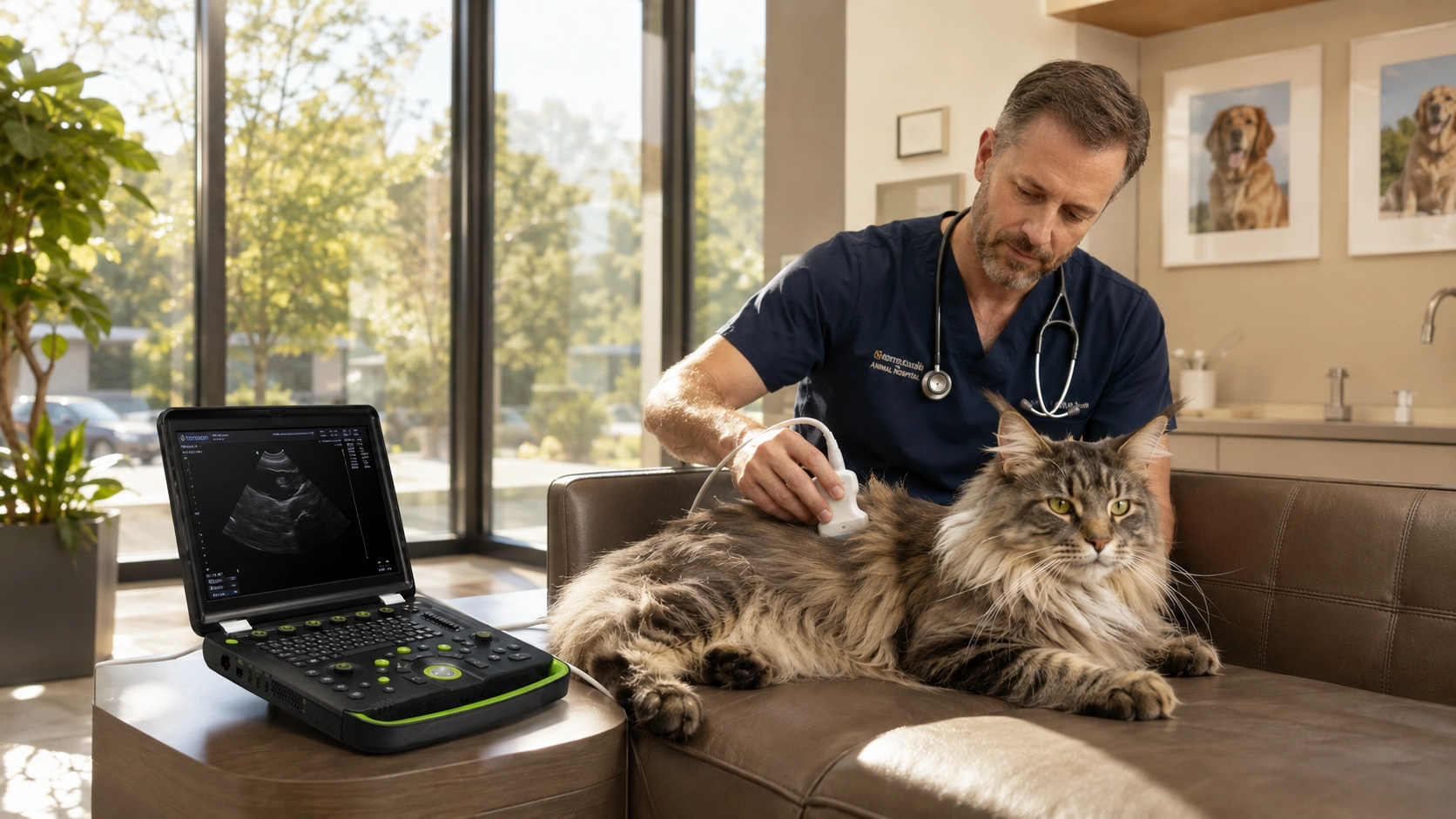 Smart Portable Ultrasound Scanner for Pets · Afternoon Relaxed Checkup · GuardLynx