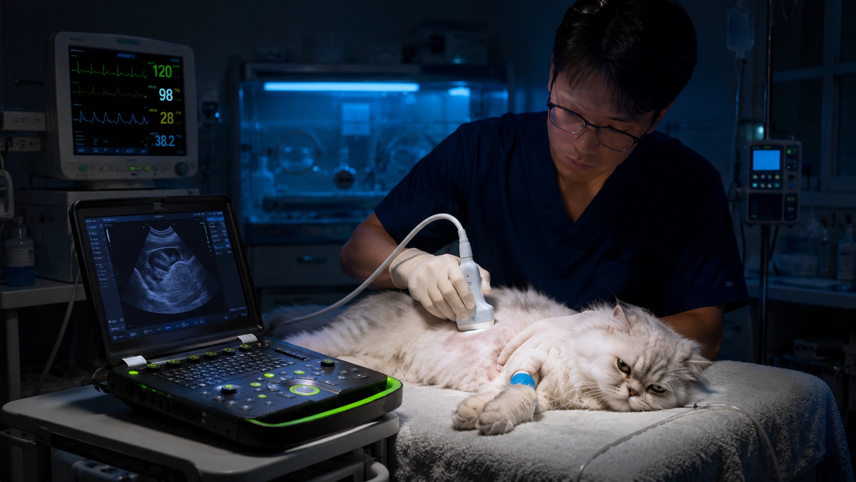 Smart Portable Ultrasound Scanner for Pets · Night Emergency Care · GuardLynx
