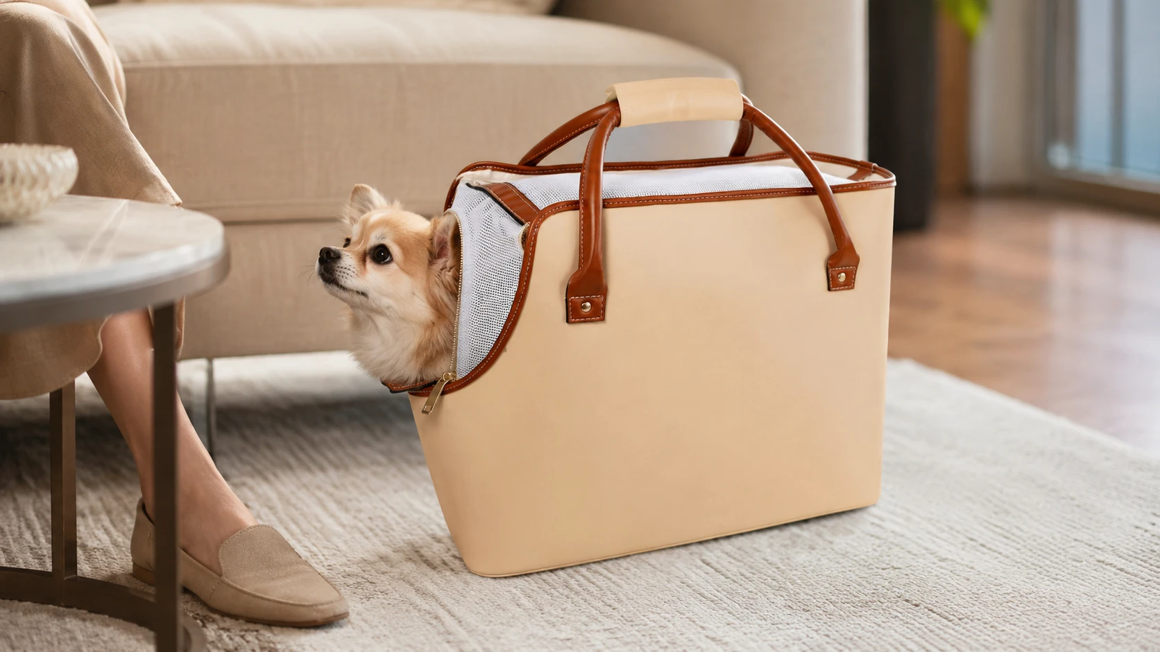 GuardHound Premium Pet Carrier Tote Bag · Secure Tether Hook · GuardHound DOG