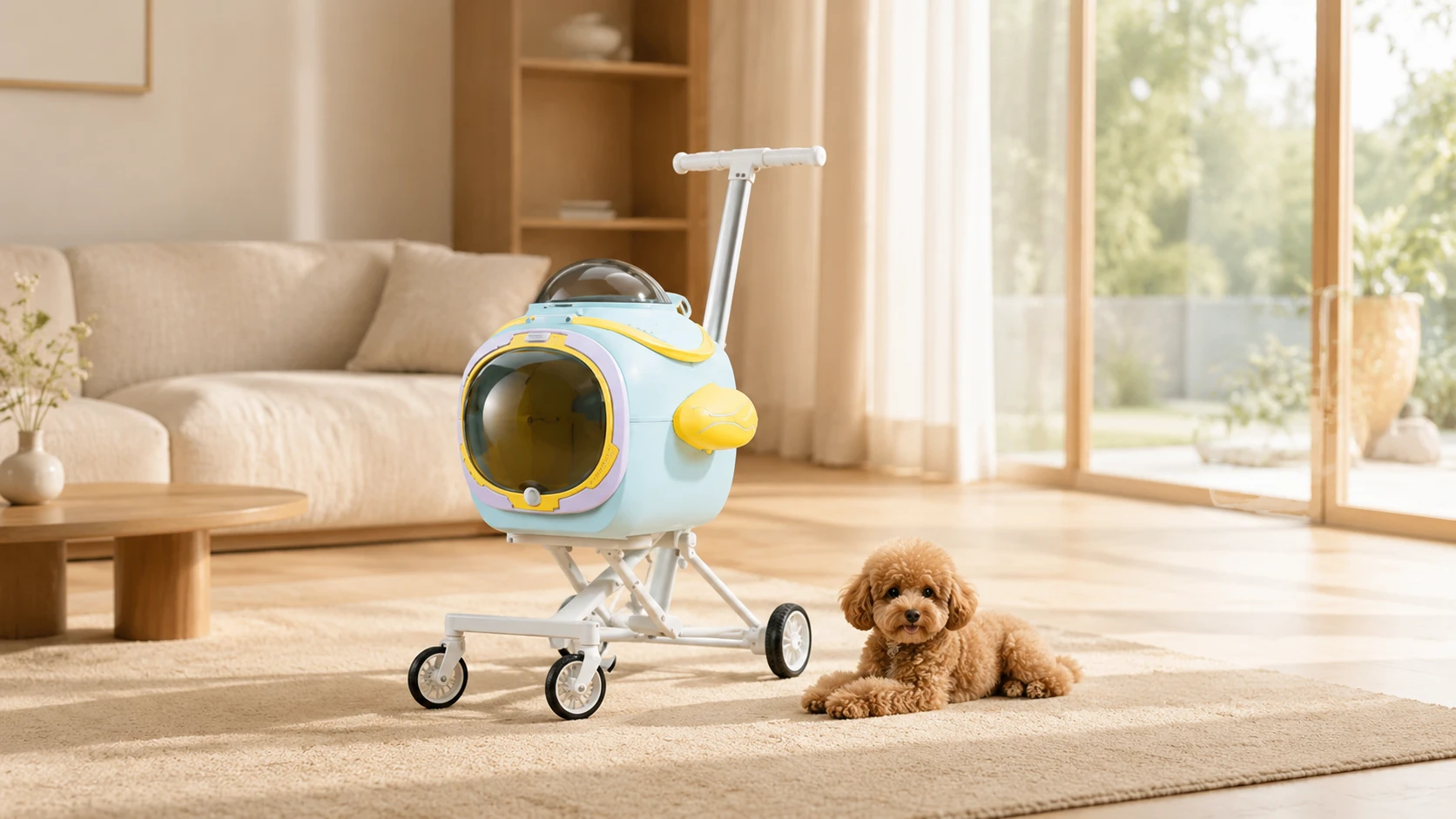 Aircraft-Style Aluminum Pet Stroller with Fan · Aircraft-Inspired Design · GuardHound DOG