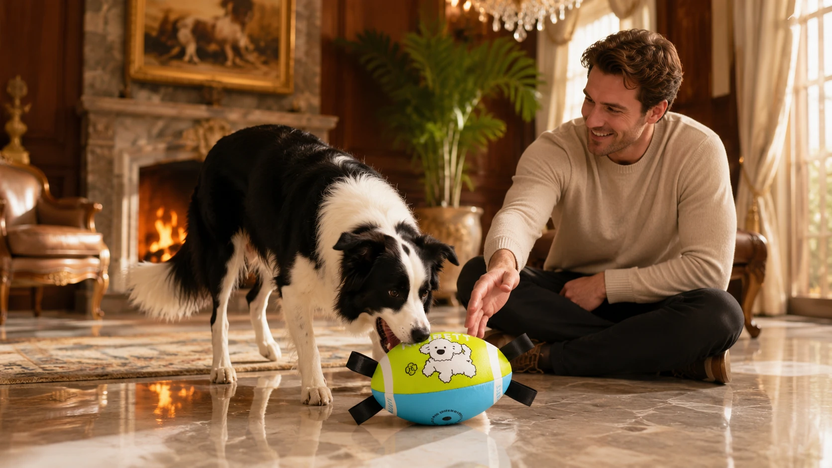 Interactive Motion Pet Play Ball · Afternoon Focus with German Shepherd · GuardHound DOG