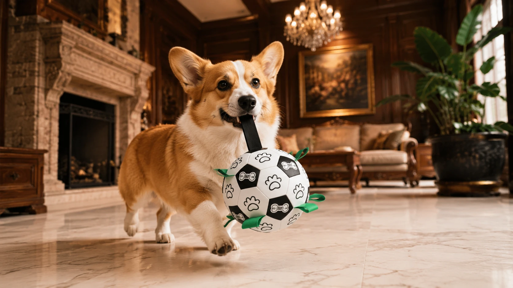 Durable Interactive Squeaky Ball for Dogs · Natural Rubber Durability · GuardHound DOG