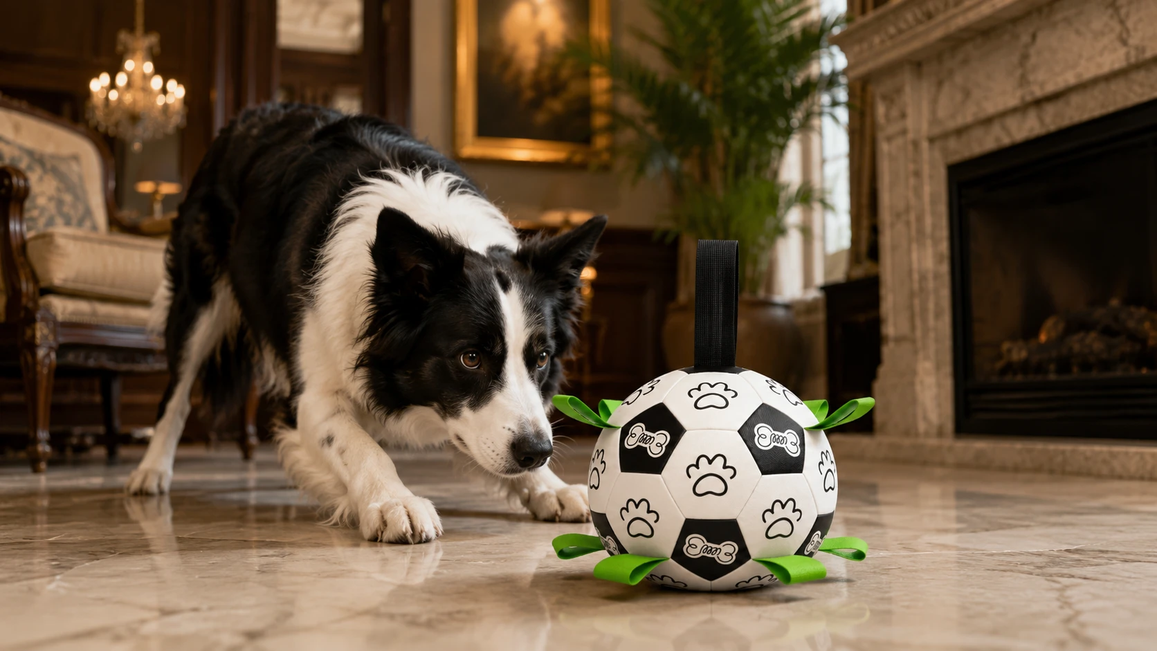 Durable Interactive Squeaky Ball for Dogs · Erratic Bounce Action · GuardHound DOG