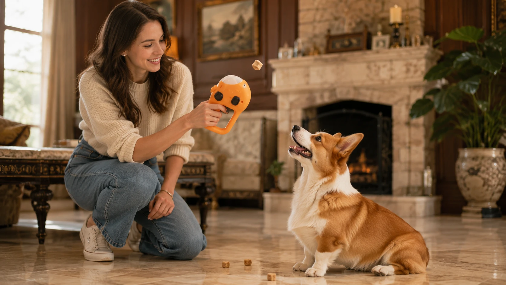 GuardHound Interactive Hide-and-Seek Puzzle Toy · Morning Golden Retriever · GuardHound DOG