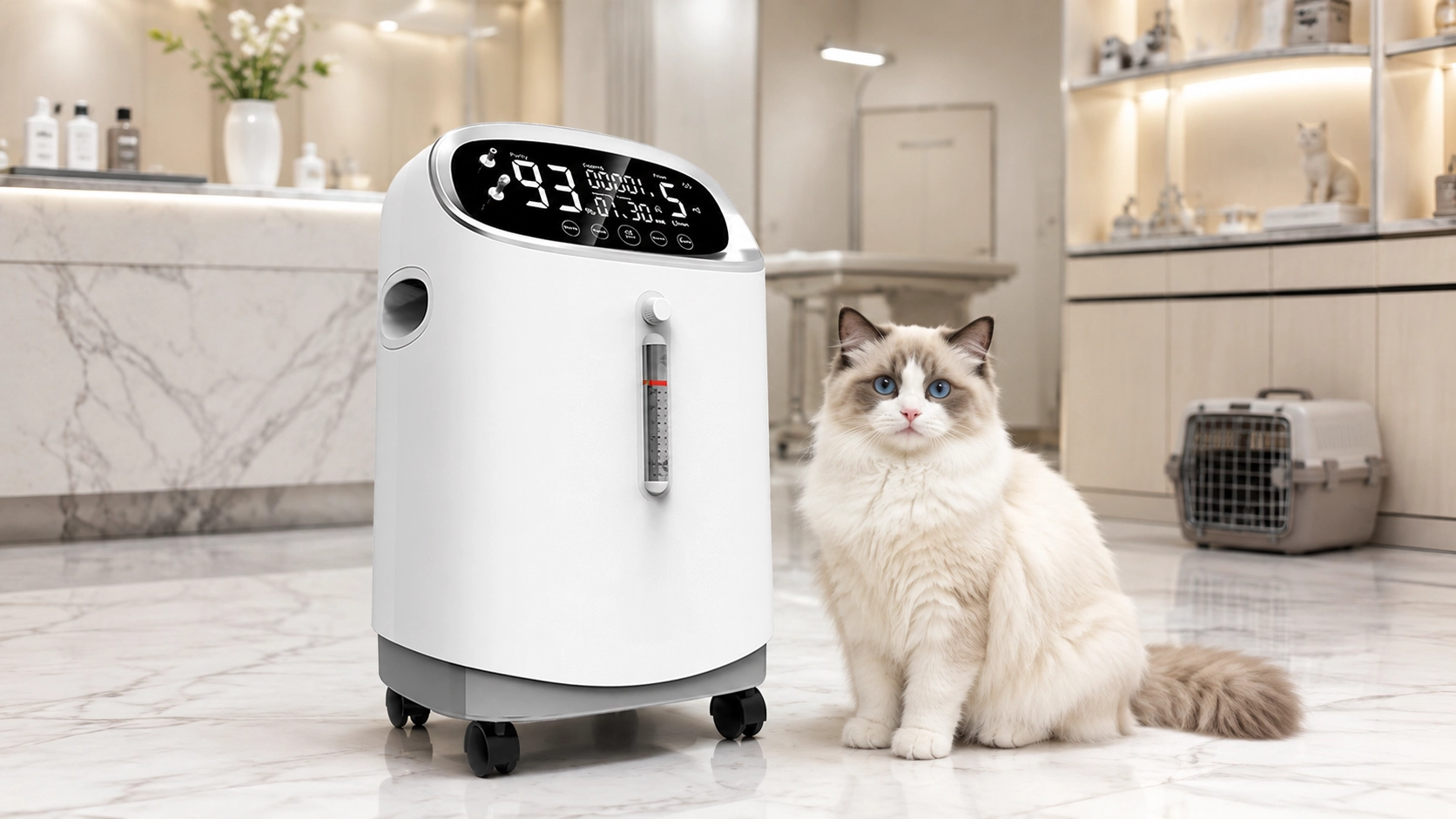 Smart 5L Pet Oxygen Concentrator · 智能监测 · GuardLynx